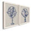 Armillary Sphere on Linen I - Reproduction d'art graphique encadré-1753579206-1753579209-1753668791