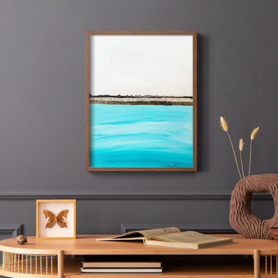 Harmony in Turquiose, reproduction encadrée - bois massif