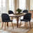 Linen Upholstered Side Chair with Solid Wood Legs (Set of 4)-1282730315
