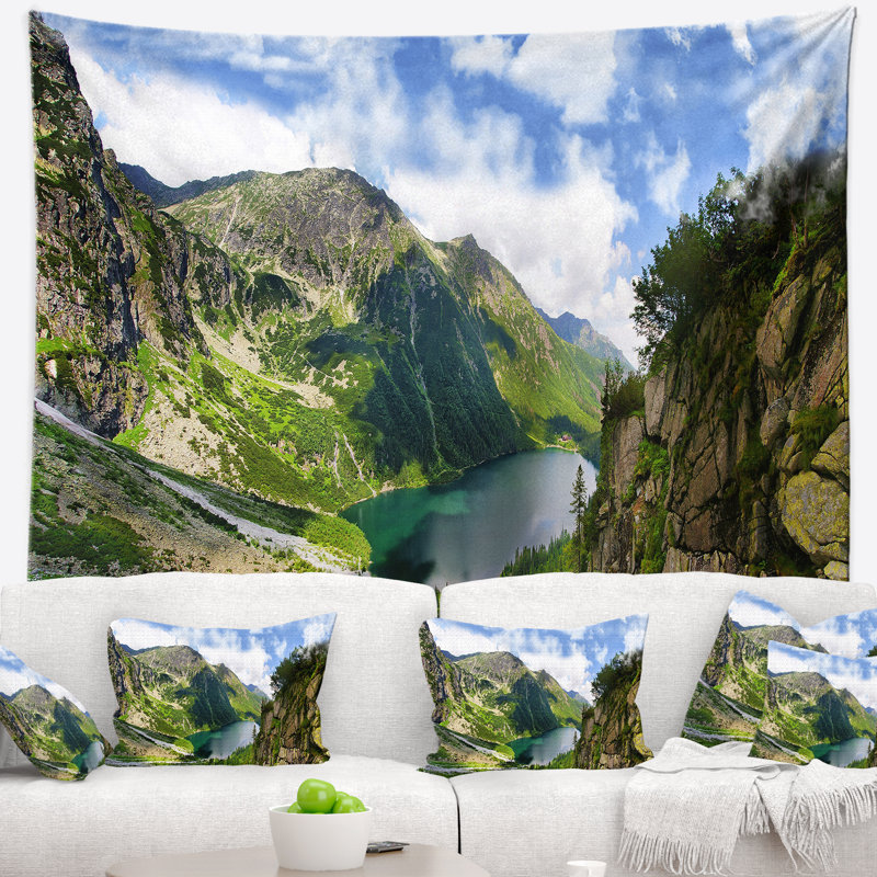 Vue d’ensemble de tapisserie tatra montagnes landscape, H 50 po x l 60 po