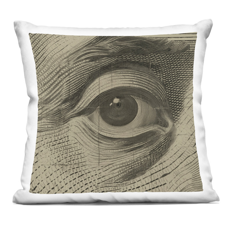 Coussin décoratif Franklin's Gaze Eye, imprimé par Svetlana Aleynikova, 18 x 7 x 18