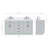 Thornaby 66'' Solid Wood Double Bathroom Vanity with 1.5'' Carrara Quartz Top-109992063-68060770