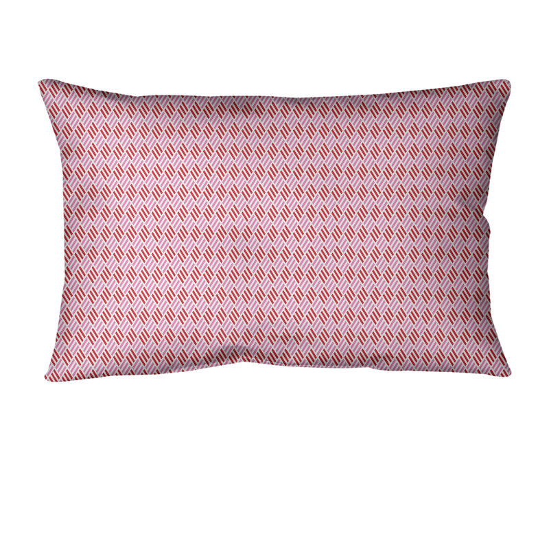 Linen Reversible Throw Pillow, Pink/Red