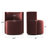 Velvet Upholstered Barrel Accent Chair with Casters-1879172446