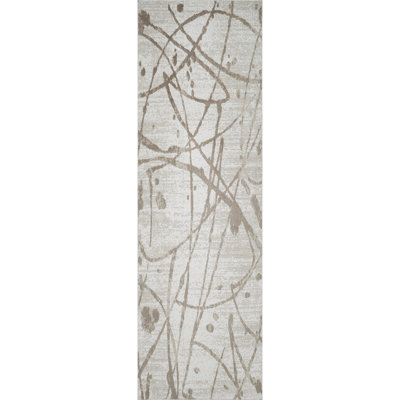 Machine Washable Archie Beige/Brown Rug