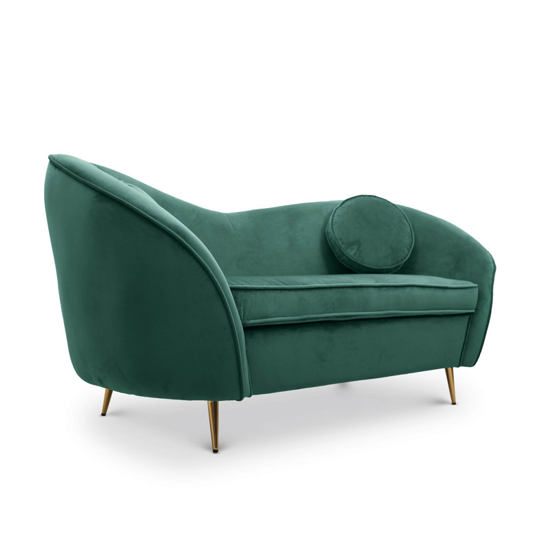 Velvet 2 Seater Sofa, Gold, Emerald Green Velvet