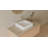 Badeloft 18.8" x 18.8" Square Stone Resin Vessel Bathroom Sink WB-05-S-M in Matte White-35943823