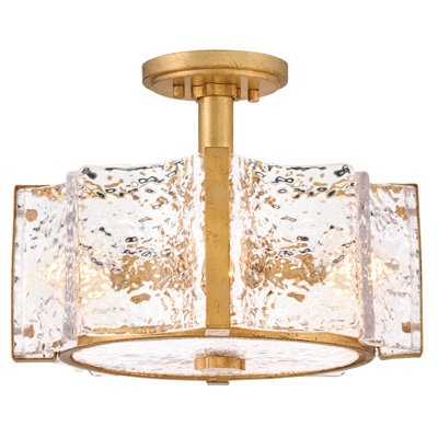 Fredrick Ramond Florian Plafonnier semi-encastré avec verre transparent