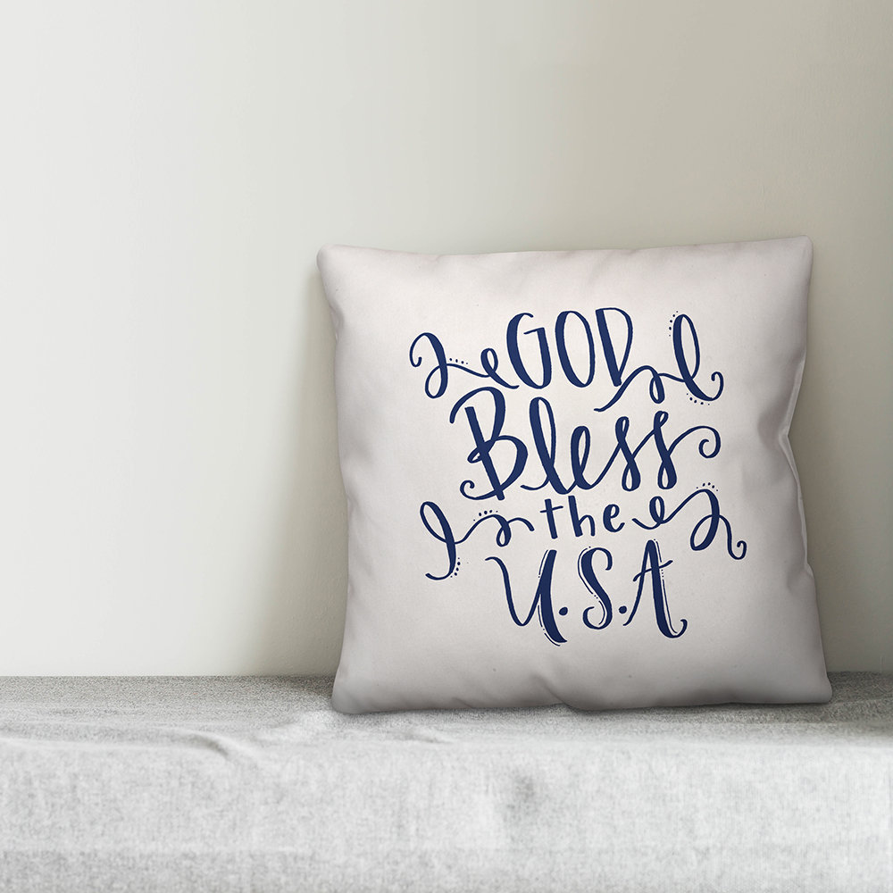 God Bless the USA Throw Pillow Designs Direct Creative Group