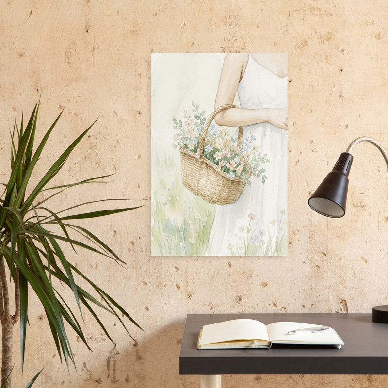 Panier de fleurs sauvages, H 24 po x l 16 po