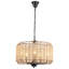 Lustre tambour 5 lumières bohémien à intensité variable avec abat-jour naturel en corde de chanvre pour cuisine, salon, salle à manger
