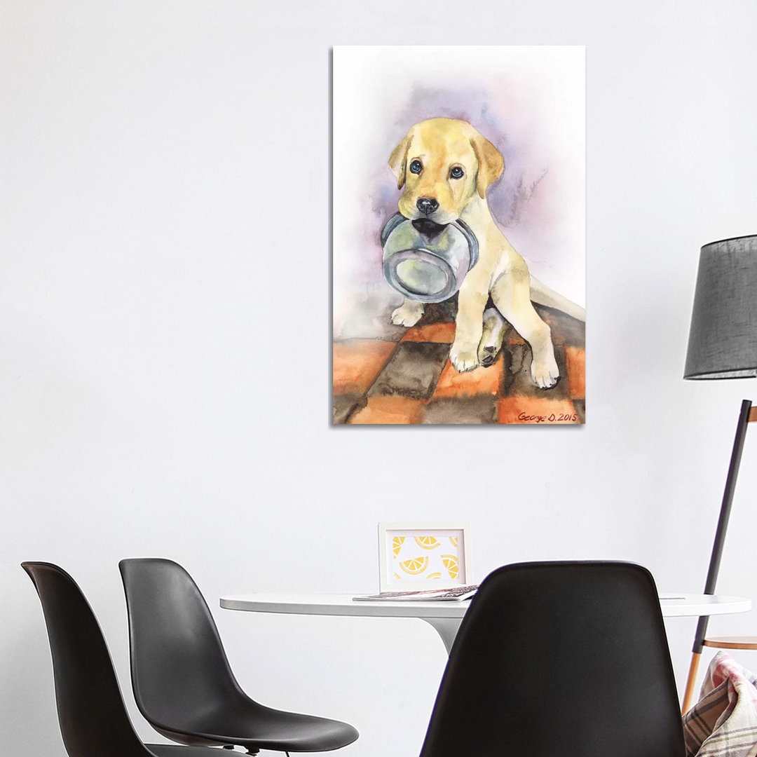Labrador Puppy by George Dyachenko - Wrapped Canvas Painting