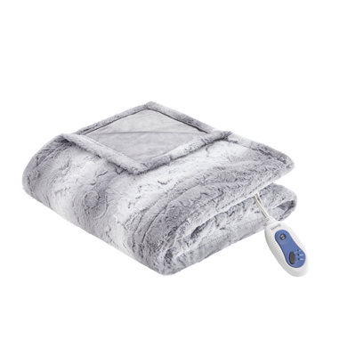 Beautyrest Zuri Oversized Heated Faux Fur Throw
