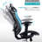 Black Mesh Office Chair, Ergonomic, With Wheels, Adjustable Lumbar Support, Armrest, Headrest-Tilt High Back Desk Chair, With Mute Wheel For Office Home Gaming