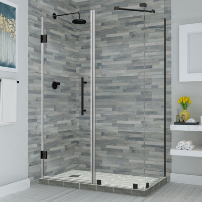 Bromley Frameless 54.25" x 72" Rectangle Hinged Shower Enclosure