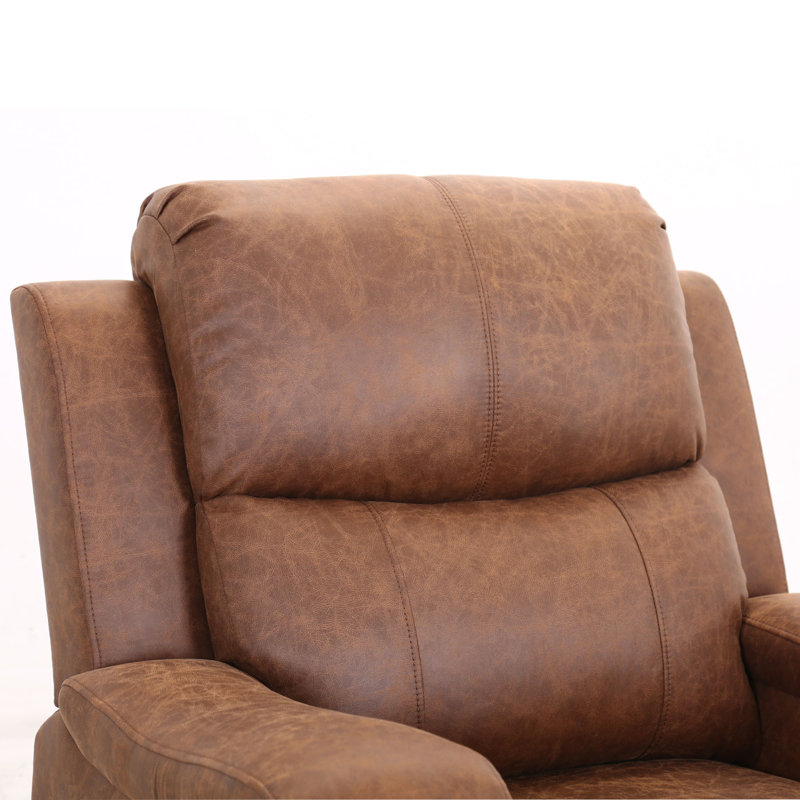 Ensemble de salon inclinable en similicuir Chesa (2 pièces), Cognac