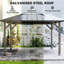 Pavillon de jardin extérieur spacieux, pavillon de jardin à toit rigide