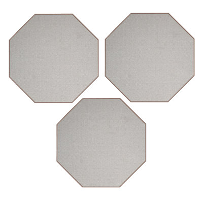 Apremont Solid Color Machine Made Tufted Polyester Area Rug in Beige Set