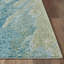 Tapis bleu abstrait 5 pi x 8 pi Dhurrie