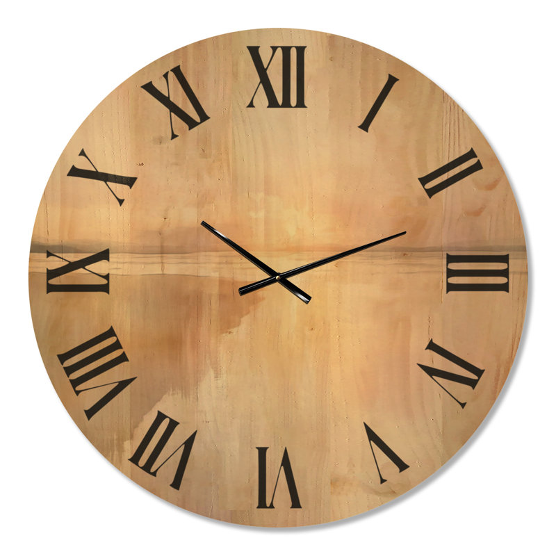 Grande horloge murale en bois grande plage, Oversized