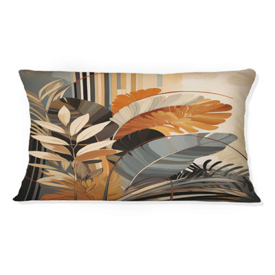 Coussin Funky Foliage In Terracotta - Abstract Botanicals