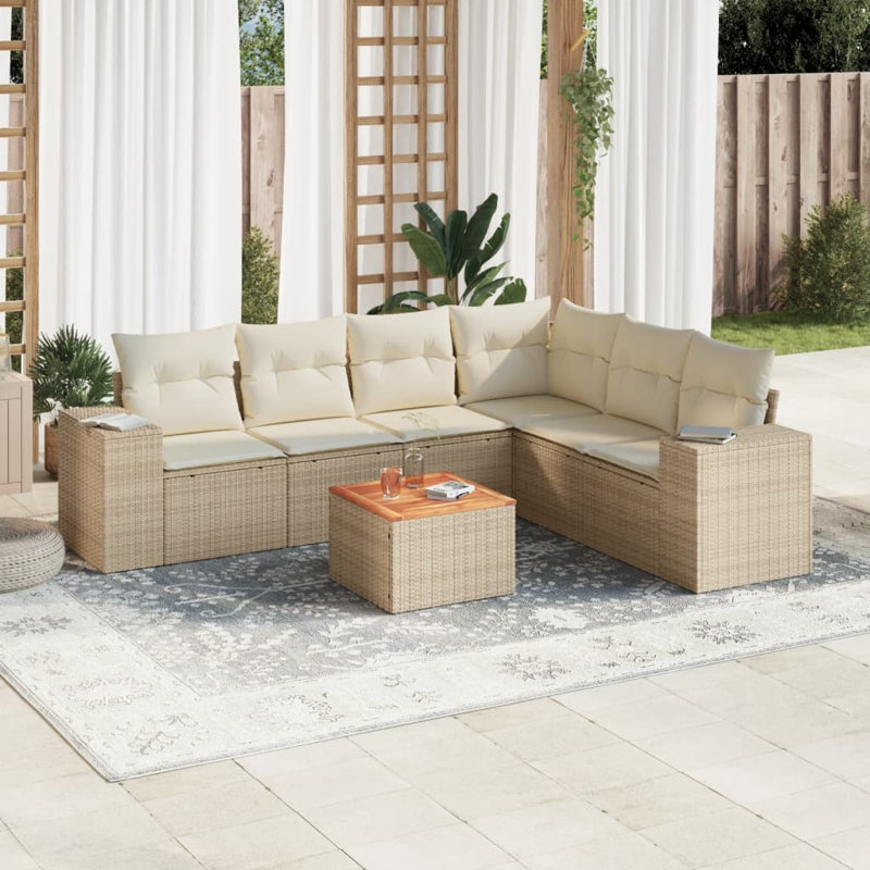 Ensemble de canapé de jardin Vidaxl beige