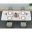 Cotton Blend Oval Placemat And Coaster Set-1561851777