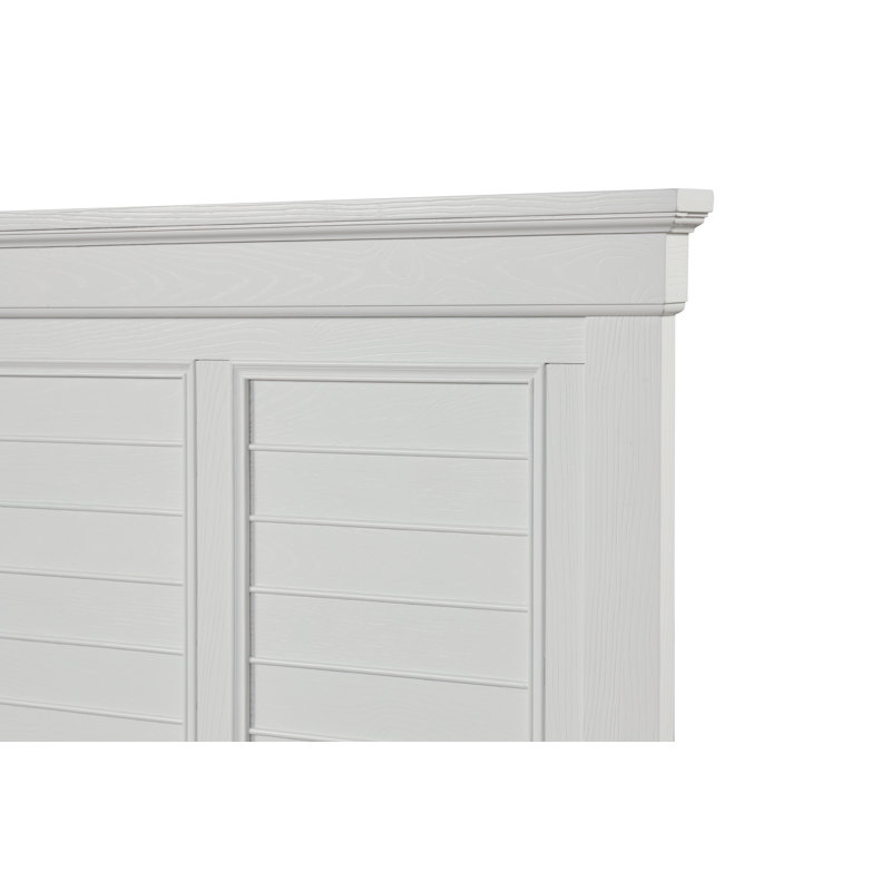 Solid Wood Panel Bed, Queen