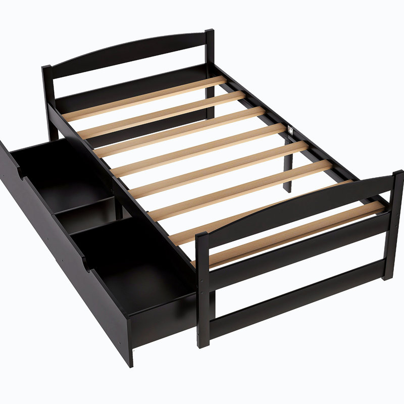 Lit de jour simple Eleanora, Espresso with Drawers    