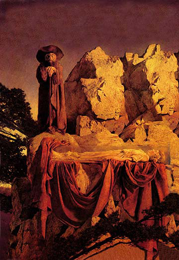 Reproduction d’art graphique « scene from snow white » par maxfield parrish-sans cadre