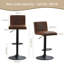 Tashina Vintage Suede Upholstered Bar Stool Height Adjustable Single 360 Swivel-1183720458