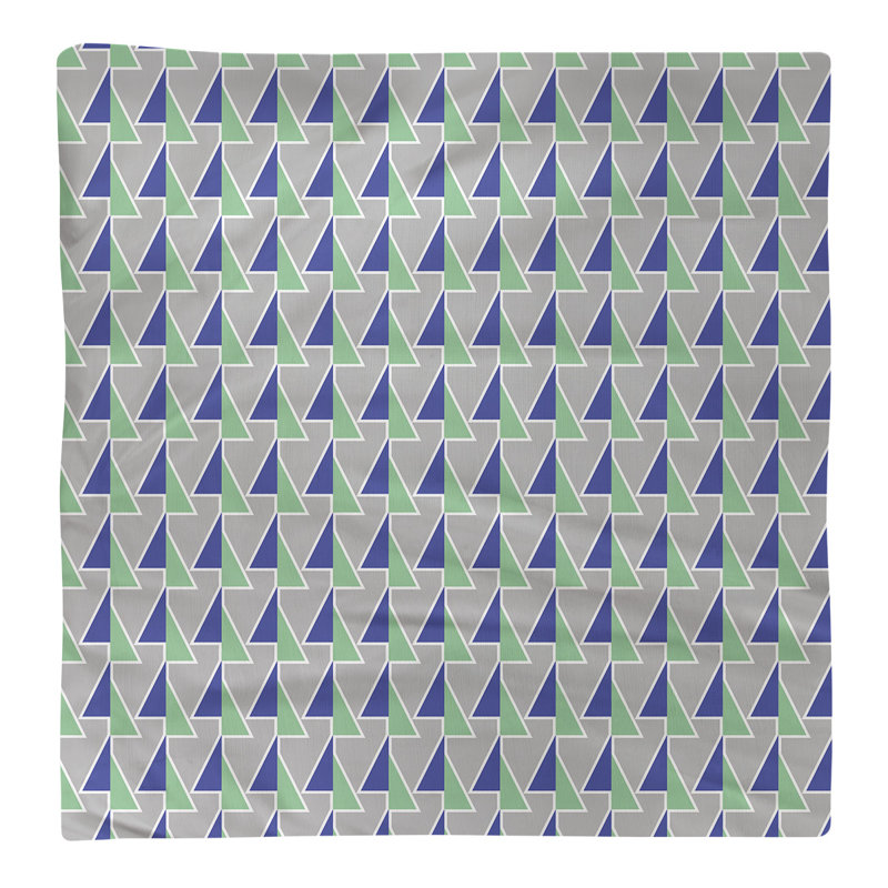 Serviette de table en coton à motif de flèches déplacées, H 0,1 po x l 22 po x P 22 po, Vert/bleu, Polyester sergé