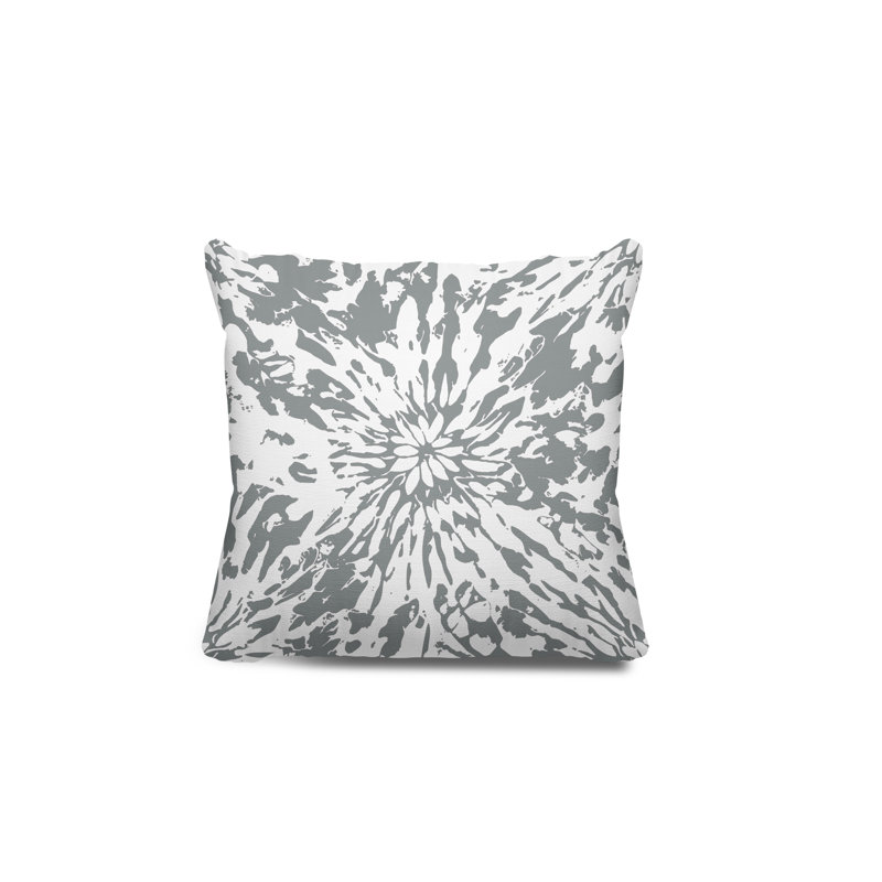 Coussin Percil, H 19 po x l 19 po, Gris / blanc
