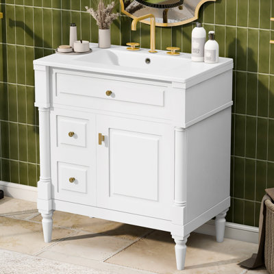 Meuble-lavabo de salle de bain avec lavabo