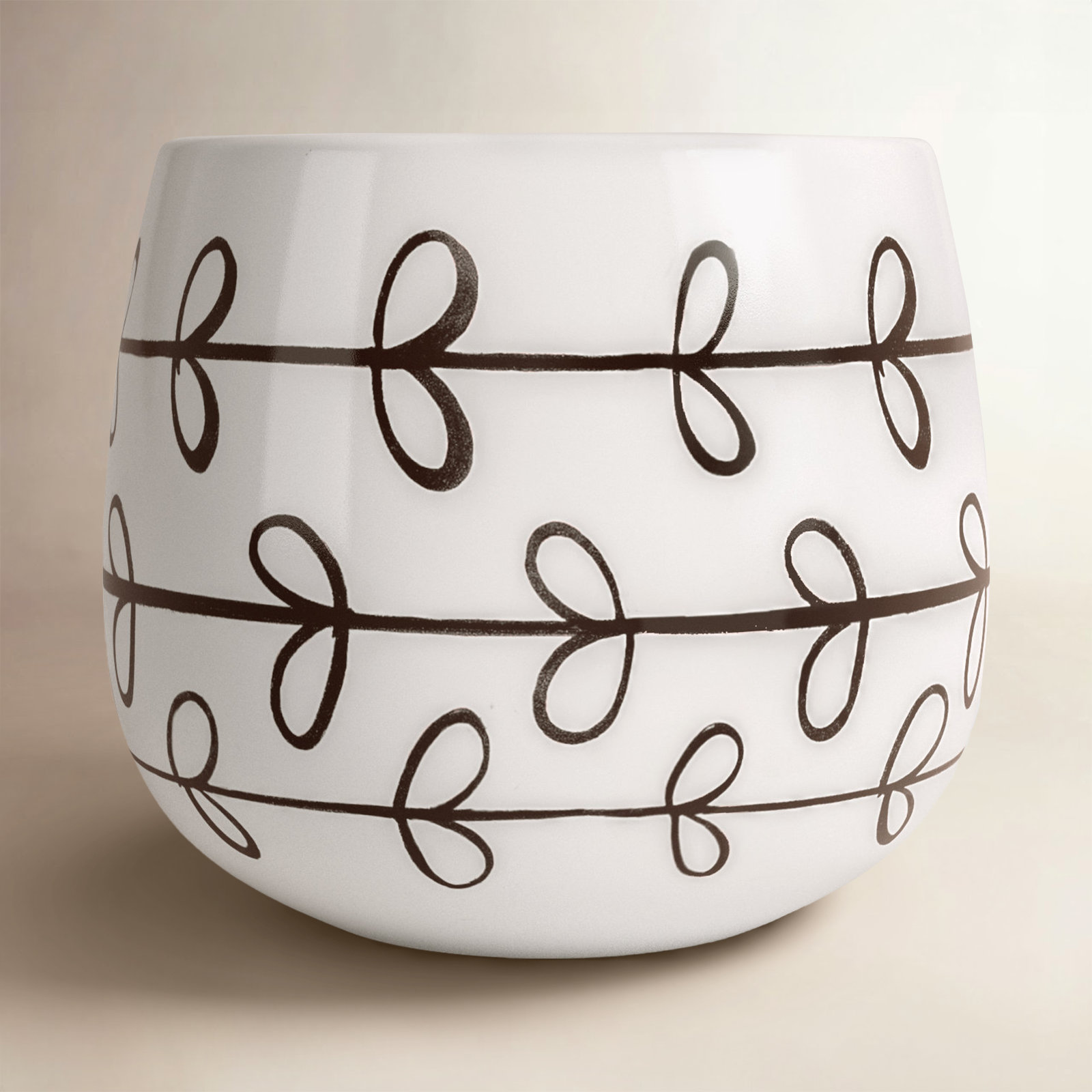 Desra Black Ceramic Pot Planter
