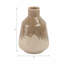 Vase de table chaleureux en céramique rustique pour la décoration intérieure, vase à fleurs décoratif avec finition émaillée et forme intemporelle, parfait pour afficher des arrangements floraux frais ou artificiels dans n'importe quelle pièce - brun clair et crème-1663261242