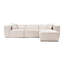 Élégant canapé d'angle, beige, 119,3 po x 76,0 po x 25,6 po | Structure 100% charme, 100% tissu de lin, 32 mousse pour plus de confort | Comprend 2 coussins, parfait pour les salons et les espaces de détente, design moderne-1060050517-1060050525