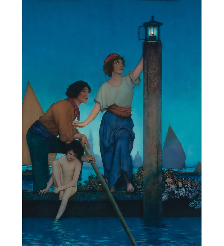 Venetian Lamplighter, 24" H x 17" W