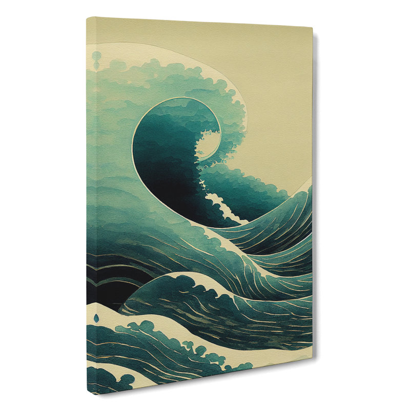 XC1022-2652X Magnificent Japanese Wave - Wrapped Canvas Print, 50cm H x 35cm W x 3cm D