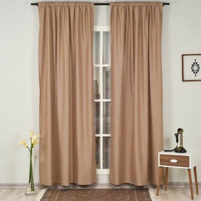 Extra Wide & Extra Long Custom Made Solid Color Room Darkening Single Curtain Panel