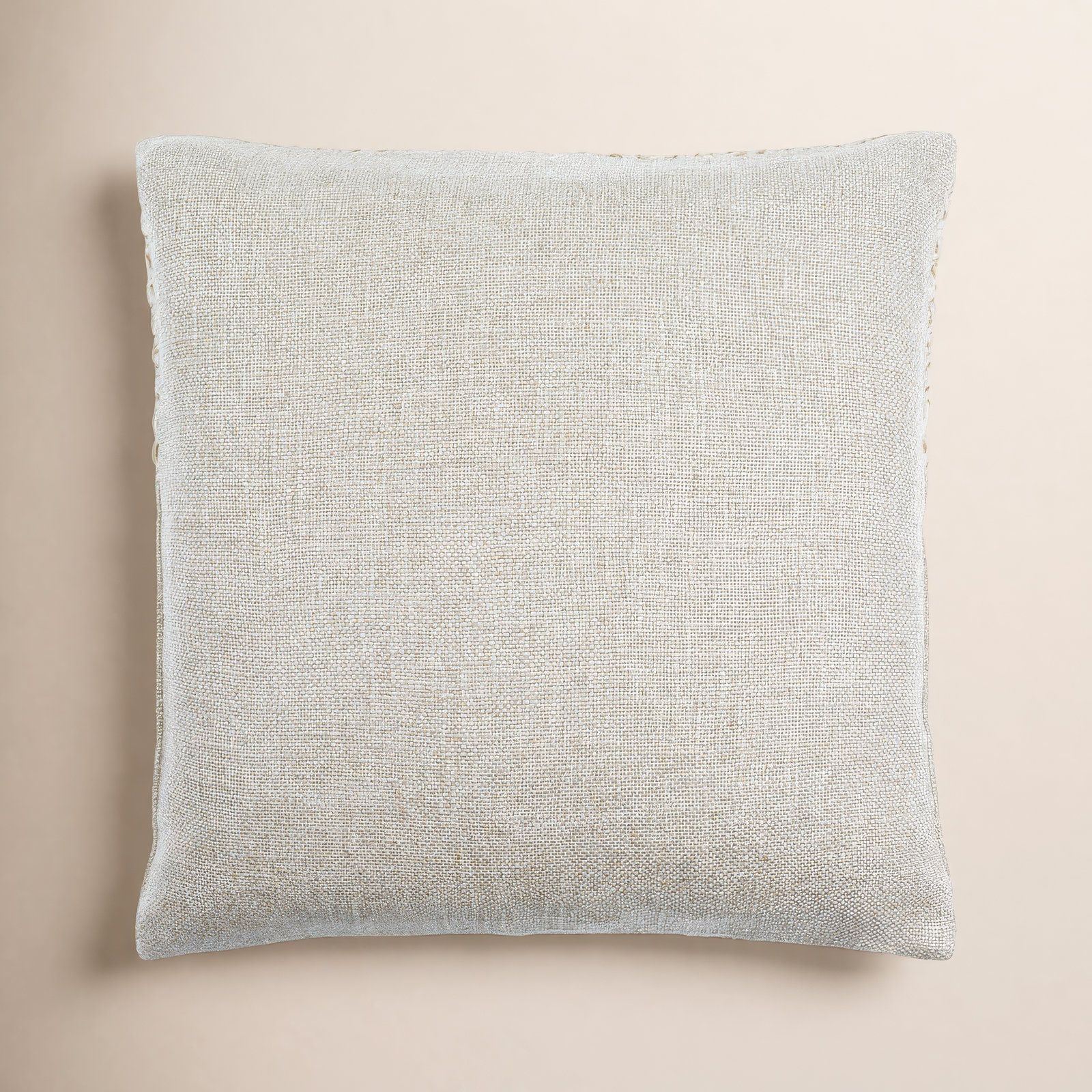 Arlington Linen Pillow Cover, 20" x 20", Cream, Pillow Cover Only - No Insert