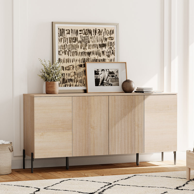 Ensemble de commode et armoire Laverda (commode et buffet), Beige