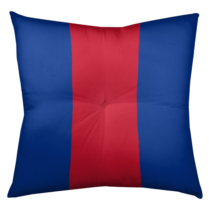  Coussin de sol touffeté, 26 po x 26 po, Bleu / Rouge