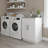 Hennessy 24"W Utility Sink & Laundry Cabinet with High Arc Faucet and Stainless Steel Sink, Pure White-49290060