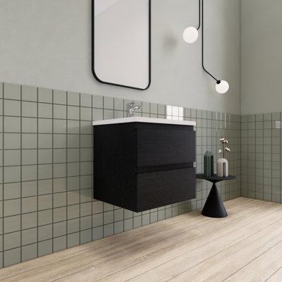 Meuble-lavabo flottant moderne simple Alcester Ivy Bronx