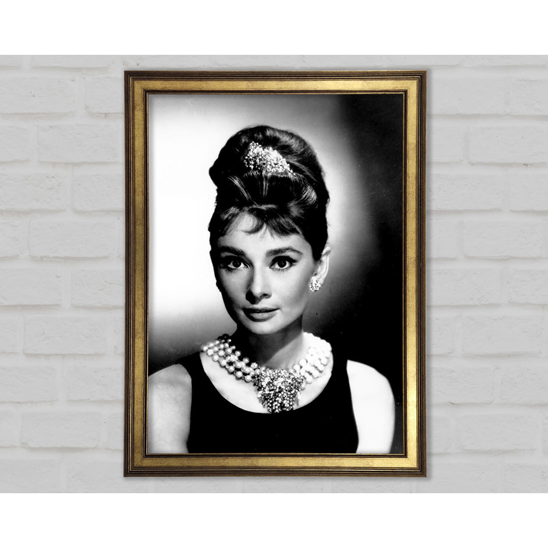 Audrey Hepburn Diamanten und Perlen - Druck