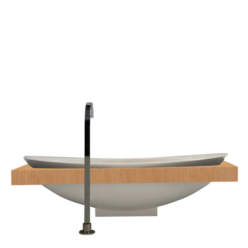 Suave 78.75'' L Freestanding Soaking Bathtub, Natural Cherry