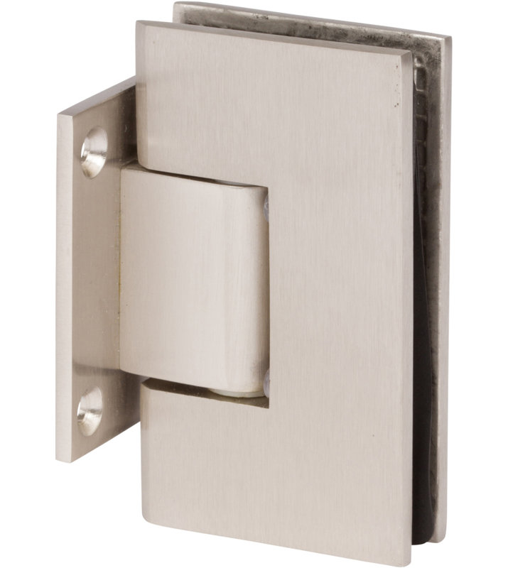 Charnière de douche murale à verre, Nickel brossé