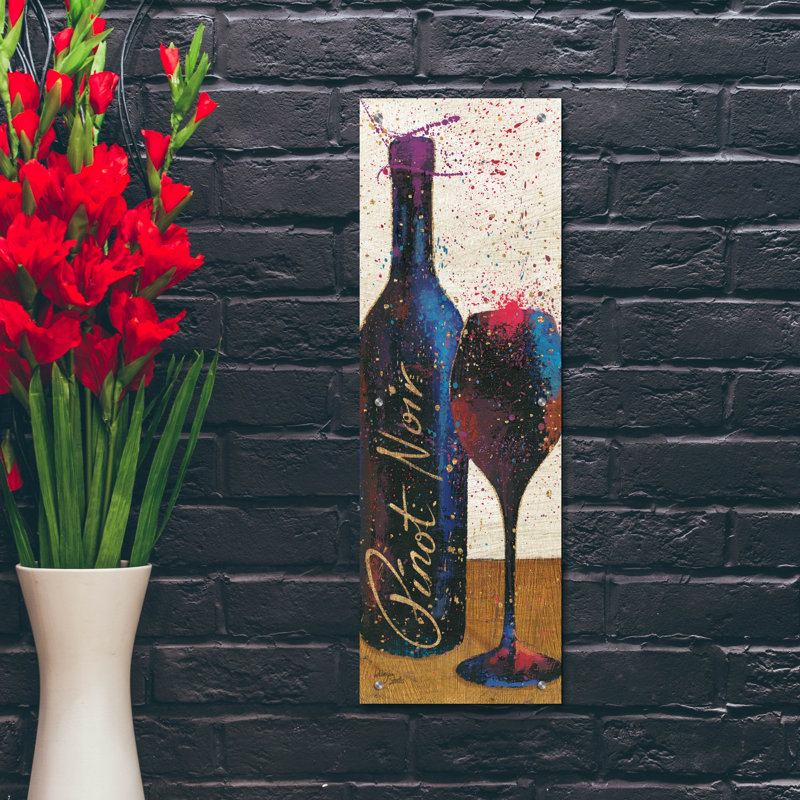 «Wine Splash Light» 4 po par Wellington Studio, art mural en verre acrylique, H 36 po x l 12 po