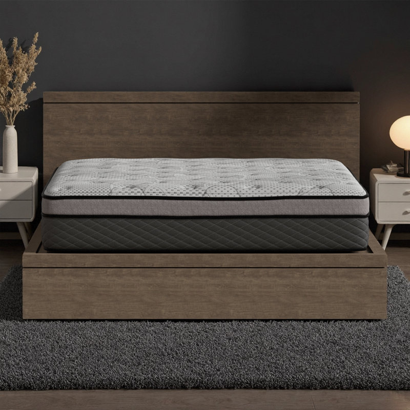Matelas simple hybride moyen ferme avec ressorts ensachés, mousse de gel froide et support de bord - Certifié CertiPUR-US (75 po x 38 po x 12 po)